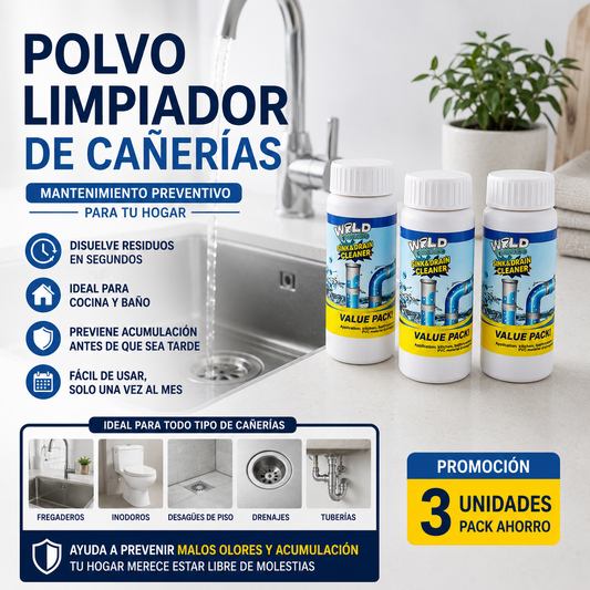 Polvo Limpiador de Cañerías x3