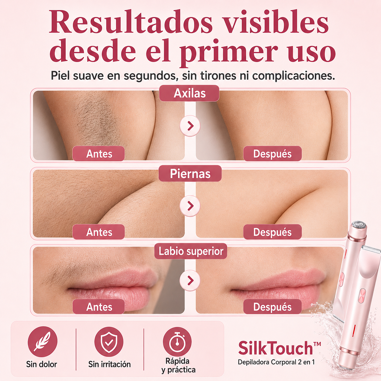 SilkTouch™ - Depiladora Corporal 2 en 1