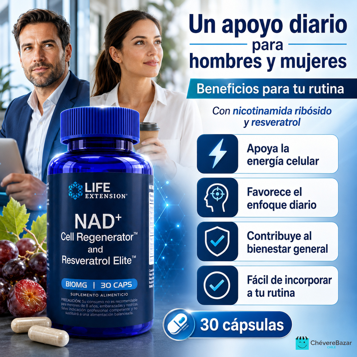 Life Extension NAD ™ - Fórmula de regeneración celular