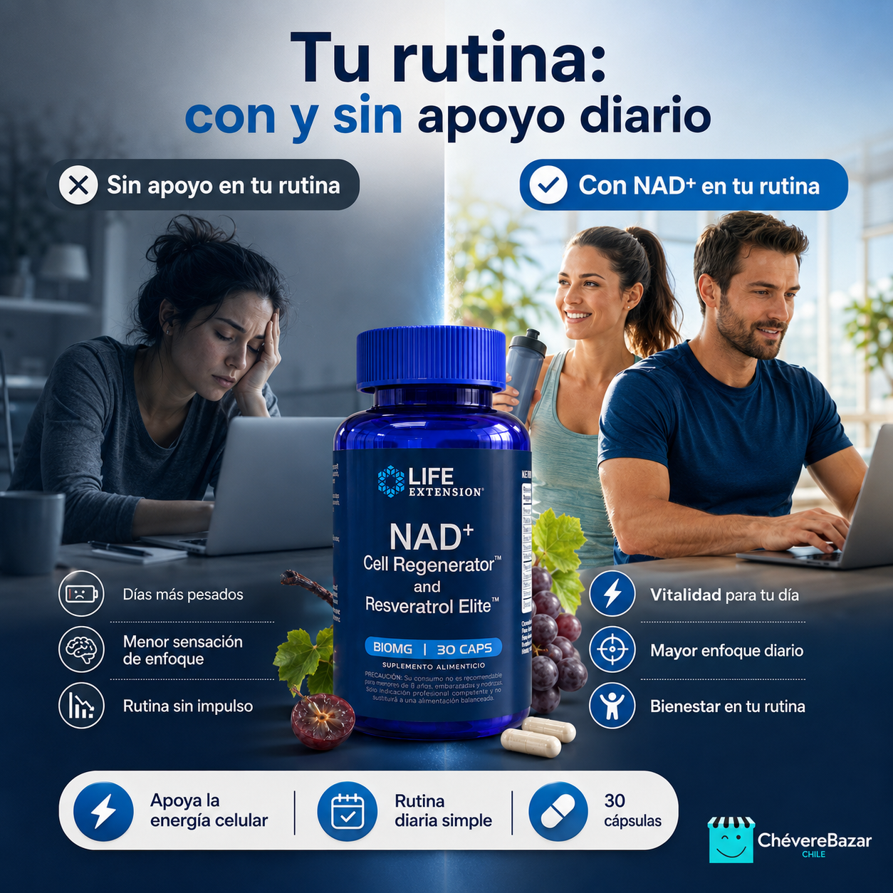 Life Extension NAD ™ - Fórmula de regeneración celular