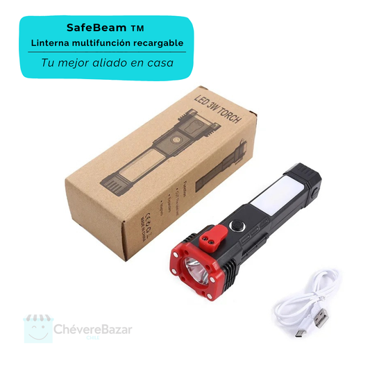 SafeBeam ᴛᴍ - Linterna Multifuncional Recargable