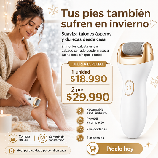 PediGlow™ - Exfoliador Eléctrico Recargable para Pies