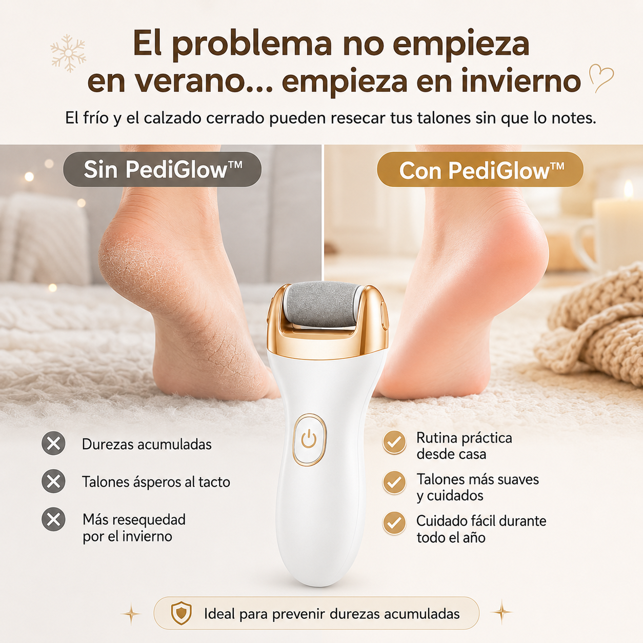 PediGlow™ - Exfoliador Eléctrico Recargable para Pies
